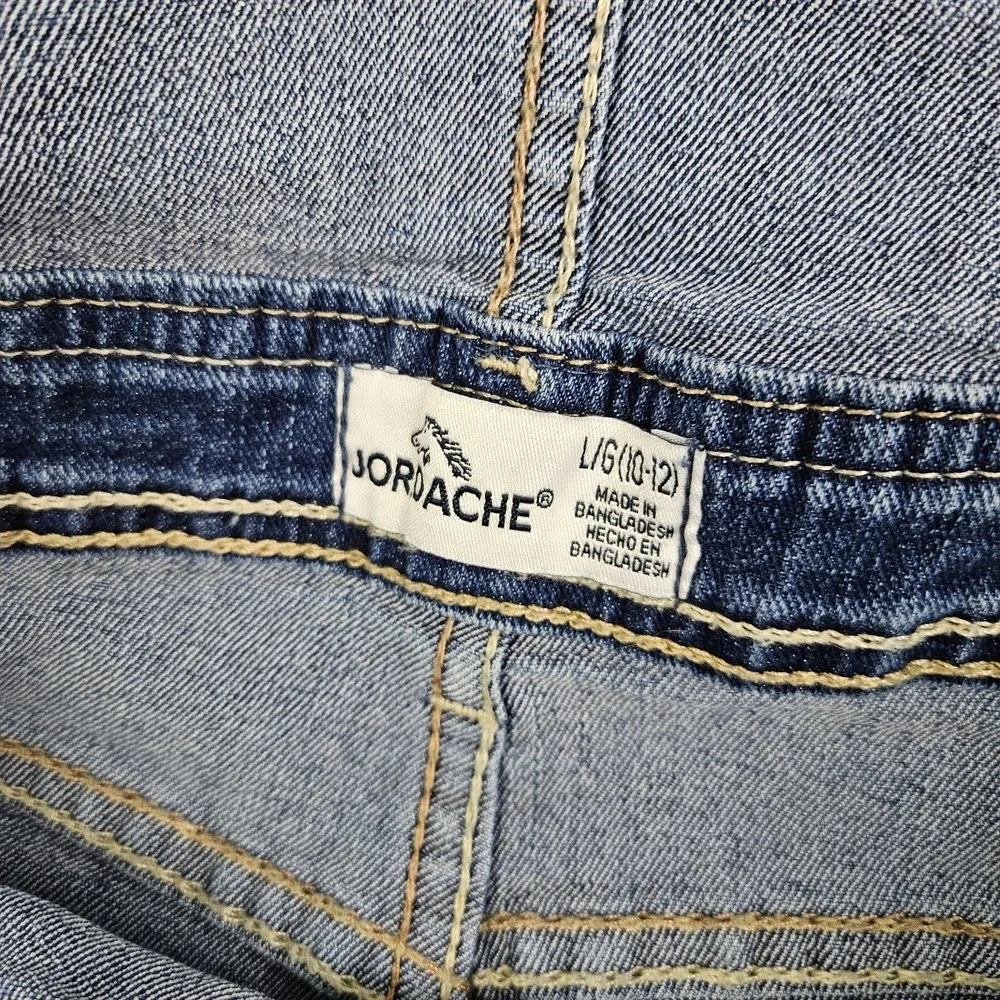 Jordache Overalls Girls Size 10/12 Large Denim Shortalls Vintage